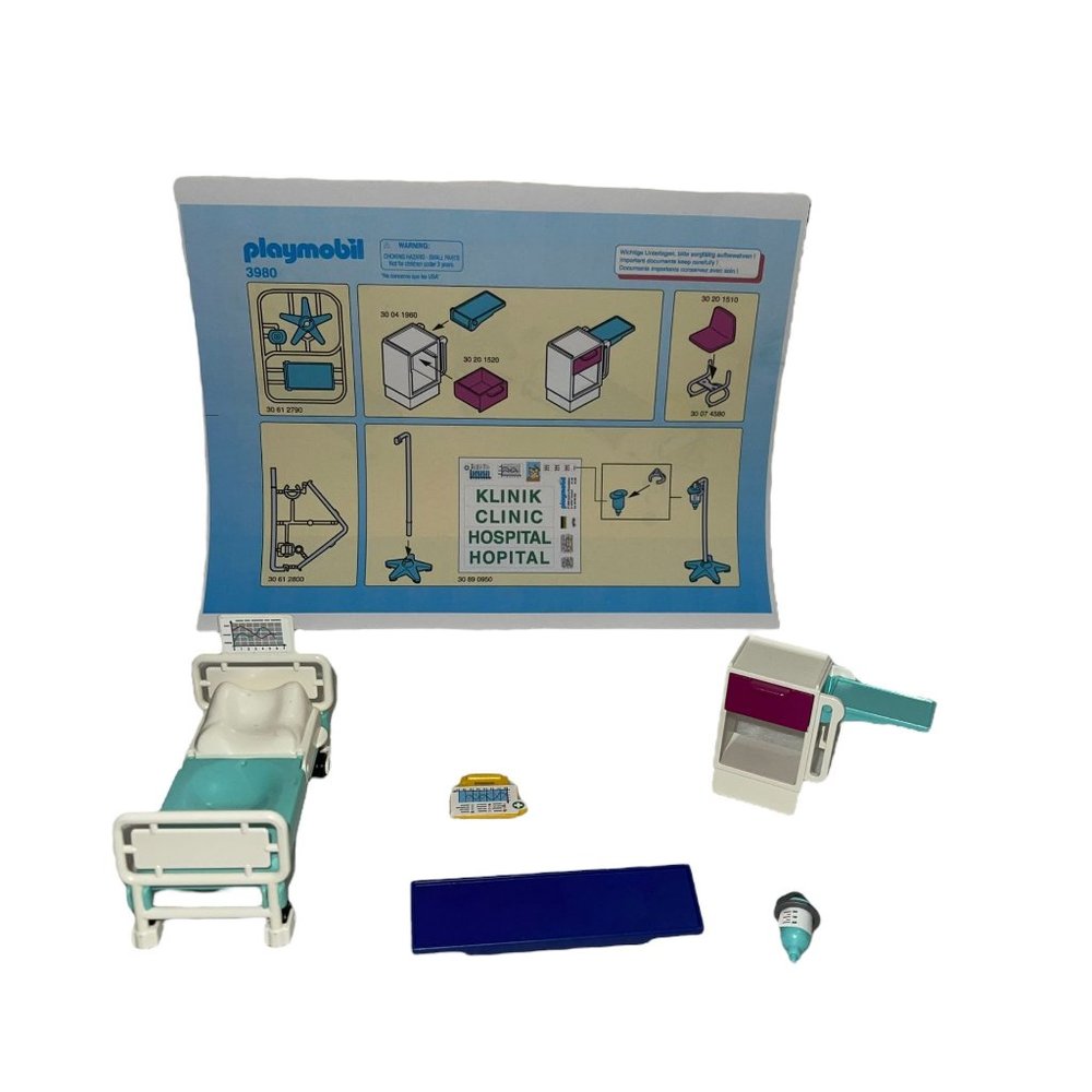 Vintage Playmobil 3980 1998 Geobra Dentist Medical Hospital Replacement Parts